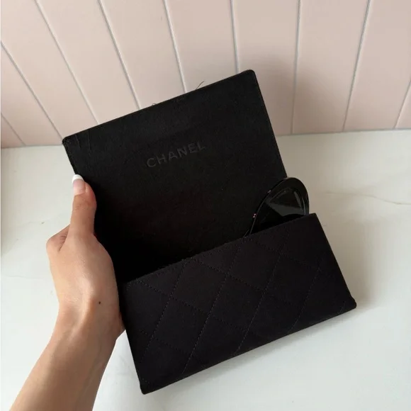 CHANEL Black and Pink Sunglasses - Picture 11 of 12